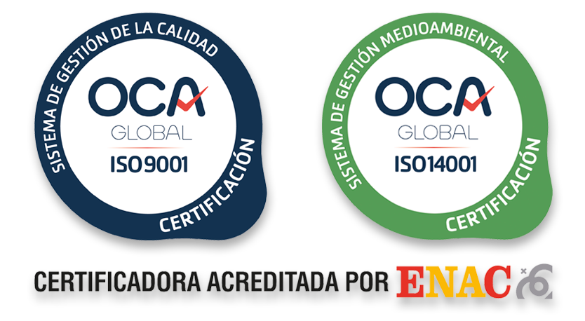 Construcciones Martobar S.L. Empresa certificada UNE-EN ISO 9001, UNE-EN ISO 14001.